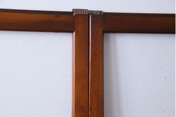 昭和レトロ　3種のガラスがお洒落なガラス戸(引き戸)4枚組