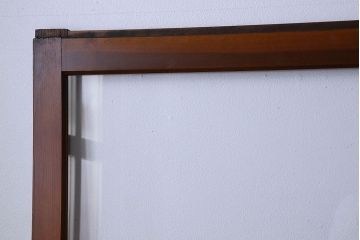 昭和レトロ　3種のガラスがお洒落なガラス戸(引き戸)4枚組