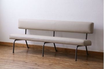 レトロ家具　レトロ　幅広のサイズが魅力的なビンテージベンチ(椅子、イス)