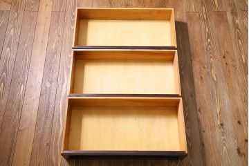 中古　美品　松本民芸家具　503型　直線のデザインが目を引く整理箪笥(引き出し、衣装箪笥、チェスト)(定価約28万円)(1)