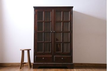 中古　美品　北海道民芸家具　シックな存在感を放つ本箱(書棚、収納棚)