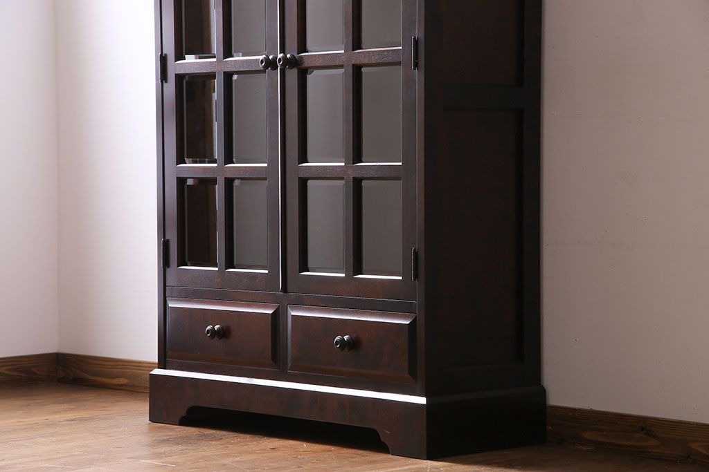 中古　美品　北海道民芸家具　シックな存在感を放つ本箱(書棚、収納棚)