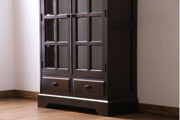 中古　美品　北海道民芸家具　シックな存在感を放つ本箱(書棚、収納棚)