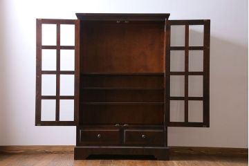 中古　美品　北海道民芸家具　シックな存在感を放つ本箱(書棚、収納棚)