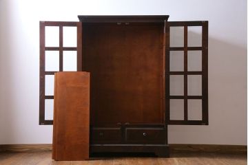 中古　美品　北海道民芸家具　シックな存在感を放つ本箱(書棚、収納棚)