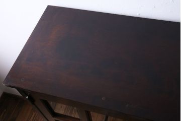 中古　美品　北海道民芸家具　シックな存在感を放つ本箱(書棚、収納棚)