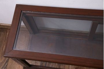 アンティーク家具　和製アンティーク　木の質感が味わい深い　卓上でも使えるガラスケース(ショーケース)