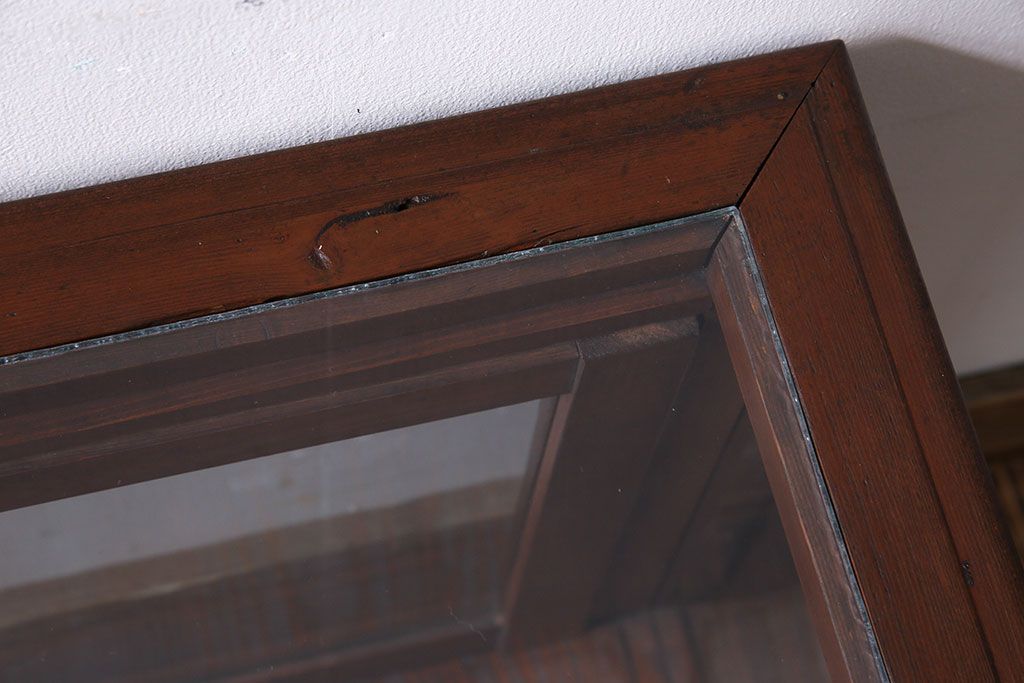 アンティーク家具　和製アンティーク　木の質感が味わい深い　卓上でも使えるガラスケース(ショーケース)