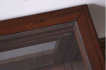 アンティーク家具　和製アンティーク　木の質感が味わい深い　卓上でも使えるガラスケース(ショーケース)