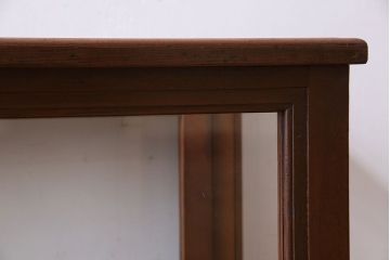 アンティーク家具　和製アンティーク　木の質感が味わい深い　卓上でも使えるガラスケース(ショーケース)