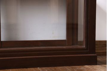アンティーク家具　和製アンティーク　木の質感が味わい深い　卓上でも使えるガラスケース(ショーケース)
