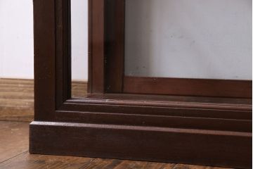 アンティーク家具　和製アンティーク　木の質感が味わい深い　卓上でも使えるガラスケース(ショーケース)