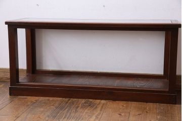 アンティーク家具　和製アンティーク　木の質感が味わい深い　卓上でも使えるガラスケース(ショーケース)