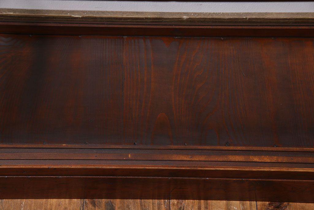 アンティーク家具　和製アンティーク　木の質感が味わい深い　卓上でも使えるガラスケース(ショーケース)