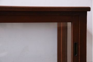 アンティーク家具　和製アンティーク　木の質感が味わい深い　卓上でも使えるガラスケース(ショーケース)