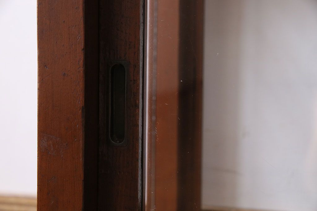 アンティーク家具　和製アンティーク　木の質感が味わい深い　卓上でも使えるガラスケース(ショーケース)