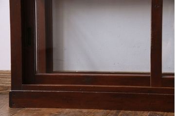 アンティーク家具　和製アンティーク　木の質感が味わい深い　卓上でも使えるガラスケース(ショーケース)