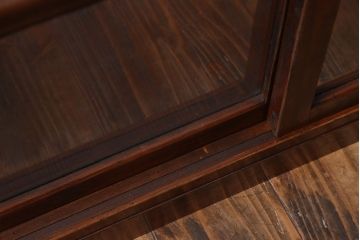 アンティーク家具　和製アンティーク　木の質感が味わい深い　卓上でも使えるガラスケース(ショーケース)