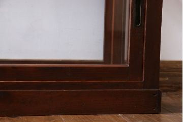 アンティーク家具　和製アンティーク　木の質感が味わい深い　卓上でも使えるガラスケース(ショーケース)