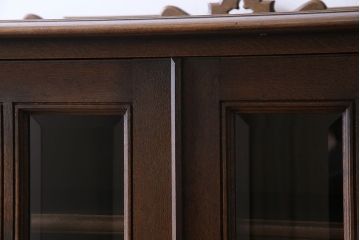 中古　希少!永田良介商店製　気品漂う格子型本箱(ブックケース、収納棚、戸棚)(定価37万円)