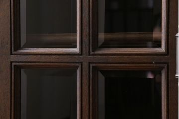 中古　希少!永田良介商店製　気品漂う格子型本箱(ブックケース、収納棚、戸棚)(定価37万円)