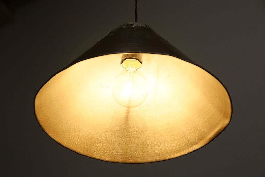 昭和レトロ　アルミ製　ジャンクスタイルにおすすめのシェード(天井照明、ペンダントライト)