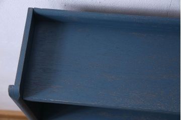 ペイント家具　落ち着いた雰囲気漂う細身の本棚(飾り棚、陳列棚)