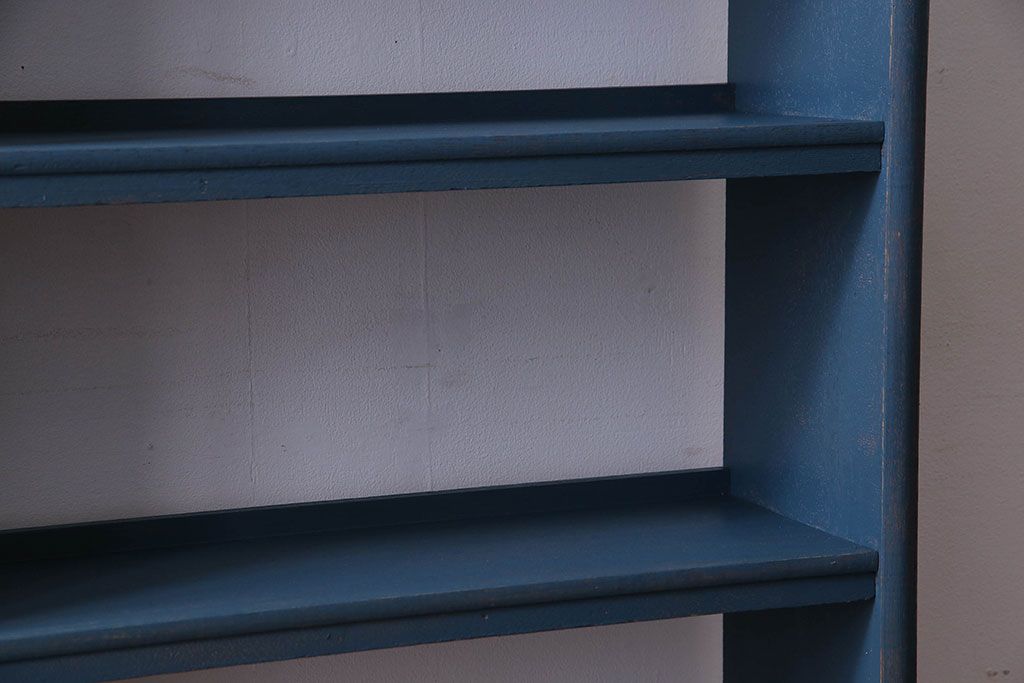 ペイント家具　落ち着いた雰囲気漂う細身の本棚(飾り棚、陳列棚)