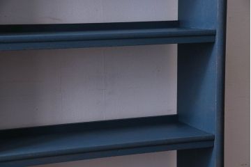ペイント家具　落ち着いた雰囲気漂う細身の本棚(飾り棚、陳列棚)