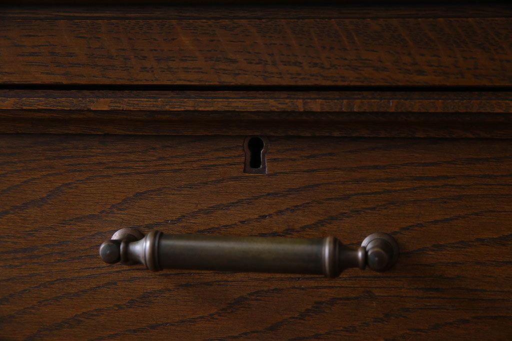 ビンテージ　永田良介商店製　S型　シックなデザインの整理箪笥(チェスト)(定価41万円)(1)