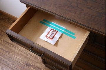 ビンテージ　永田良介商店製　S型　シックなデザインの整理箪笥(チェスト)(定価41万円)(1)