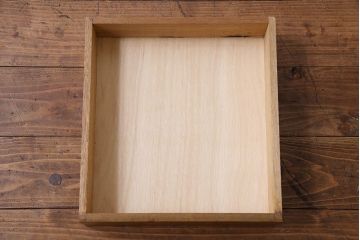 アンティーク雑貨　昭和レトロ　モールガラス使用　レトロな木製サイドキャビネット(サイドテーブル、収納棚、電話台、花台)