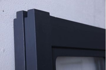 ペイント家具　落ち着いた色味のガラス戸(引き戸、建具)2枚セット