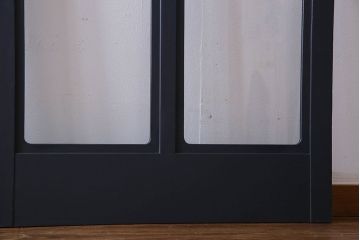 ペイント家具　落ち着いた色味のガラス戸(引き戸、建具)2枚セット
