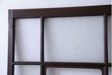 和製アンティーク　ダイヤガラス入り　モダンなデザインのガラス戸(引き戸、建具)