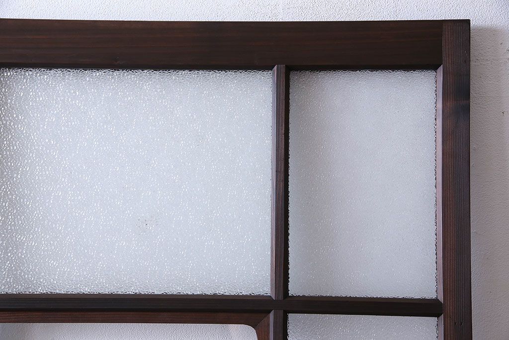 和製アンティーク　ダイヤガラス入り　モダンなデザインのガラス戸(引き戸、建具)