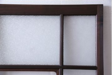 和製アンティーク　ダイヤガラス入り　モダンなデザインのガラス戸(引き戸、建具)