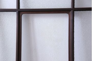 和製アンティーク　ダイヤガラス入り　モダンなデザインのガラス戸(引き戸、建具)