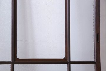 和製アンティーク　ダイヤガラス入り　モダンなデザインのガラス戸(引き戸、建具)