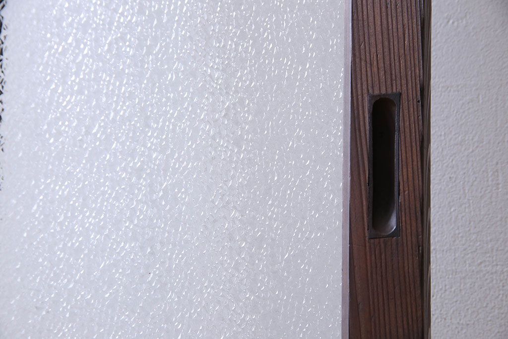 和製アンティーク　ダイヤガラス入り　モダンなデザインのガラス戸(引き戸、建具)