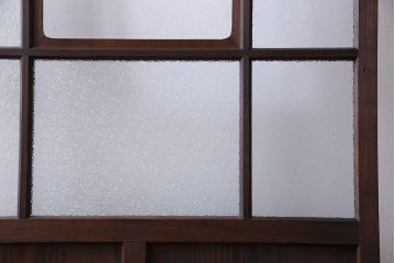 和製アンティーク　ダイヤガラス入り　モダンなデザインのガラス戸(引き戸、建具)