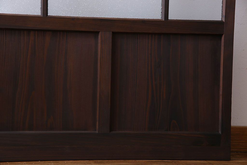 和製アンティーク　ダイヤガラス入り　モダンなデザインのガラス戸(引き戸、建具)