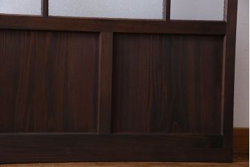 和製アンティーク　ダイヤガラス入り　モダンなデザインのガラス戸(引き戸、建具)