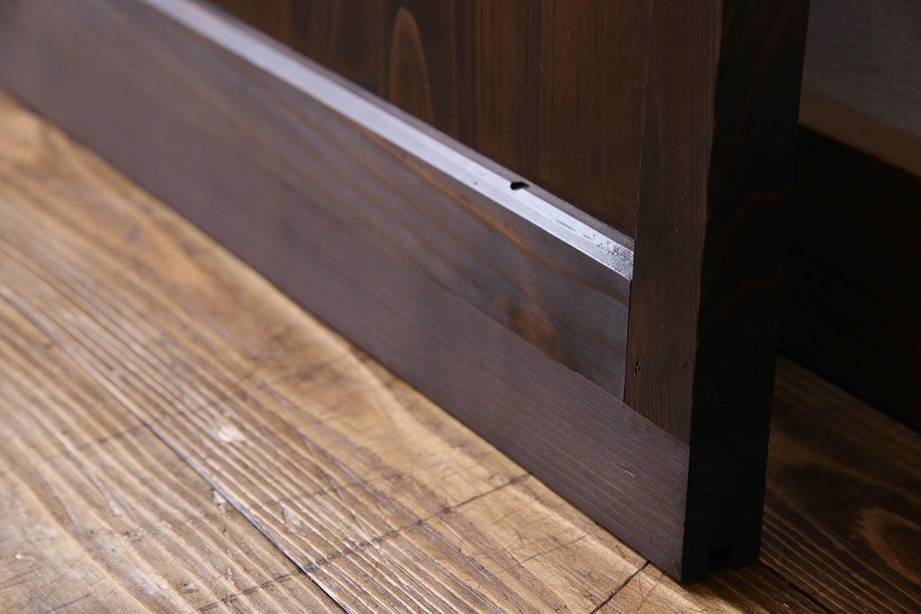 和製アンティーク　ダイヤガラス入り　モダンなデザインのガラス戸(引き戸、建具)