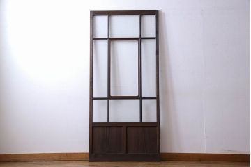 和製アンティーク　ダイヤガラス入り　モダンなデザインのガラス戸(引き戸、建具)