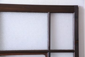 和製アンティーク　ダイヤガラス入り　モダンなデザインのガラス戸(引き戸、建具)