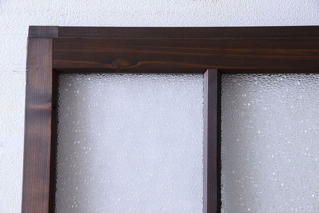 和製アンティーク　ダイヤガラス入り　モダンなデザインのガラス戸(引き戸、建具)