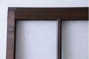 和製アンティーク　ダイヤガラス入り　モダンなデザインのガラス戸(引き戸、建具)