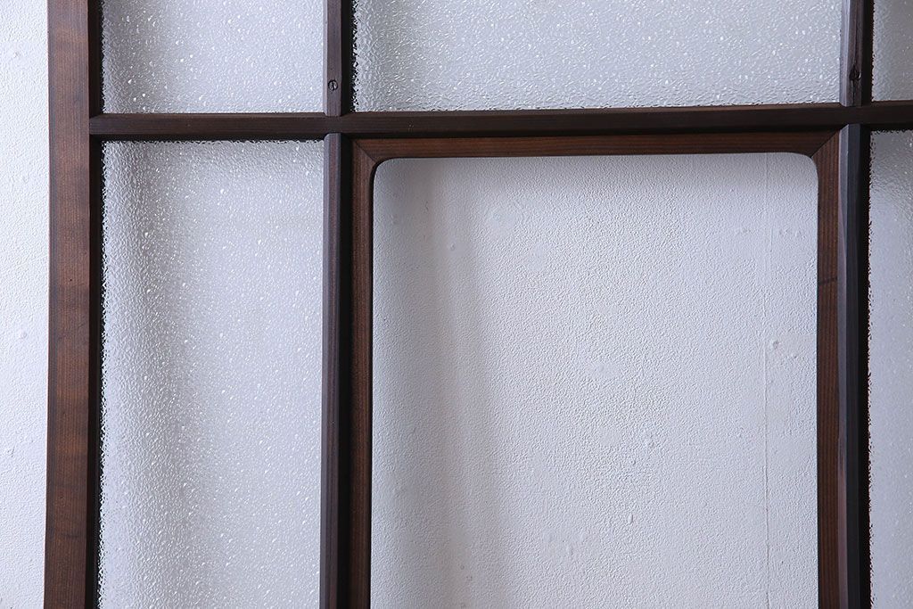 和製アンティーク　ダイヤガラス入り　モダンなデザインのガラス戸(引き戸、建具)