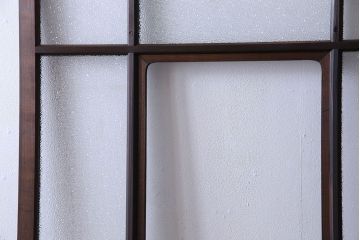 和製アンティーク　ダイヤガラス入り　モダンなデザインのガラス戸(引き戸、建具)